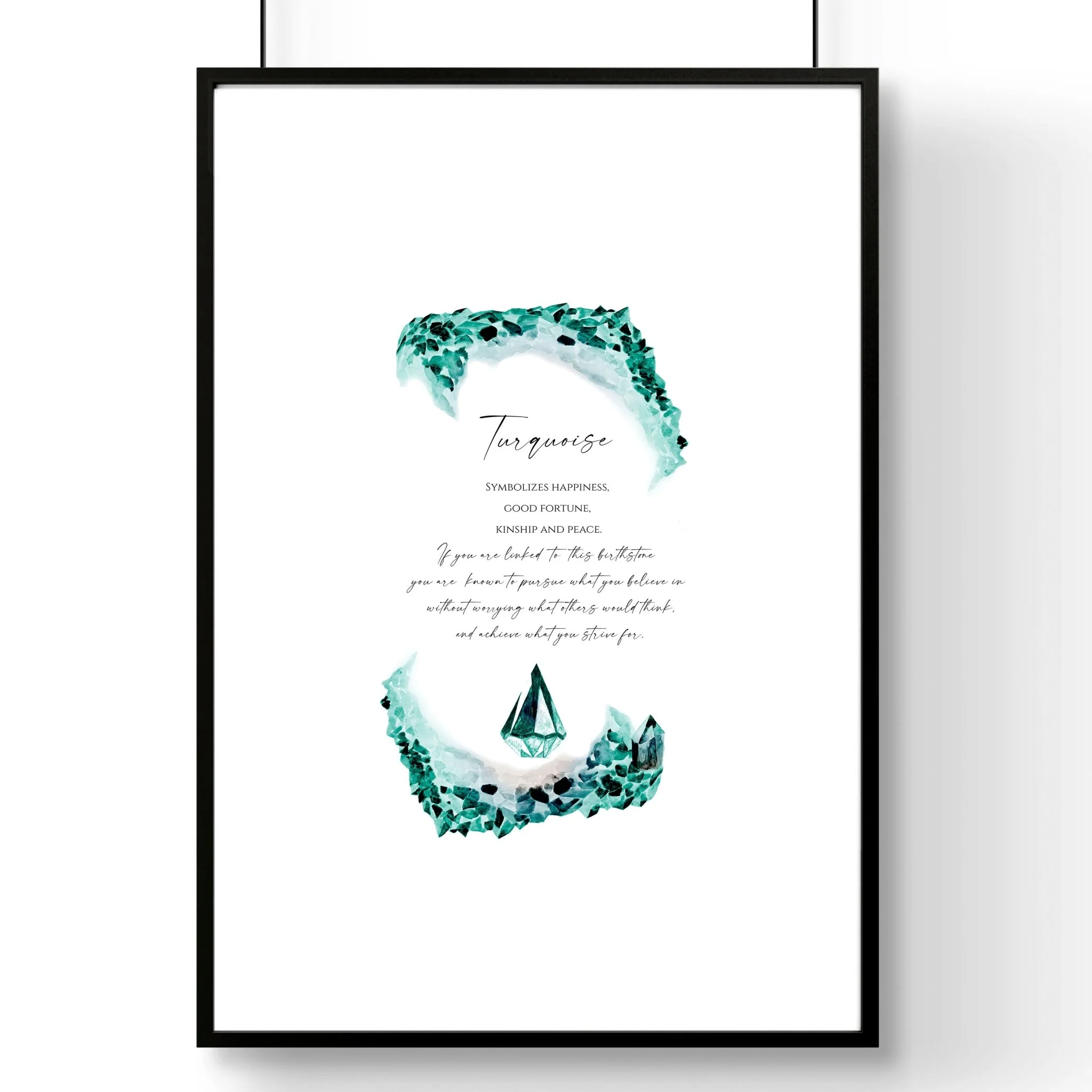 Birthstone Turquoise framed wall art print - Image 8
