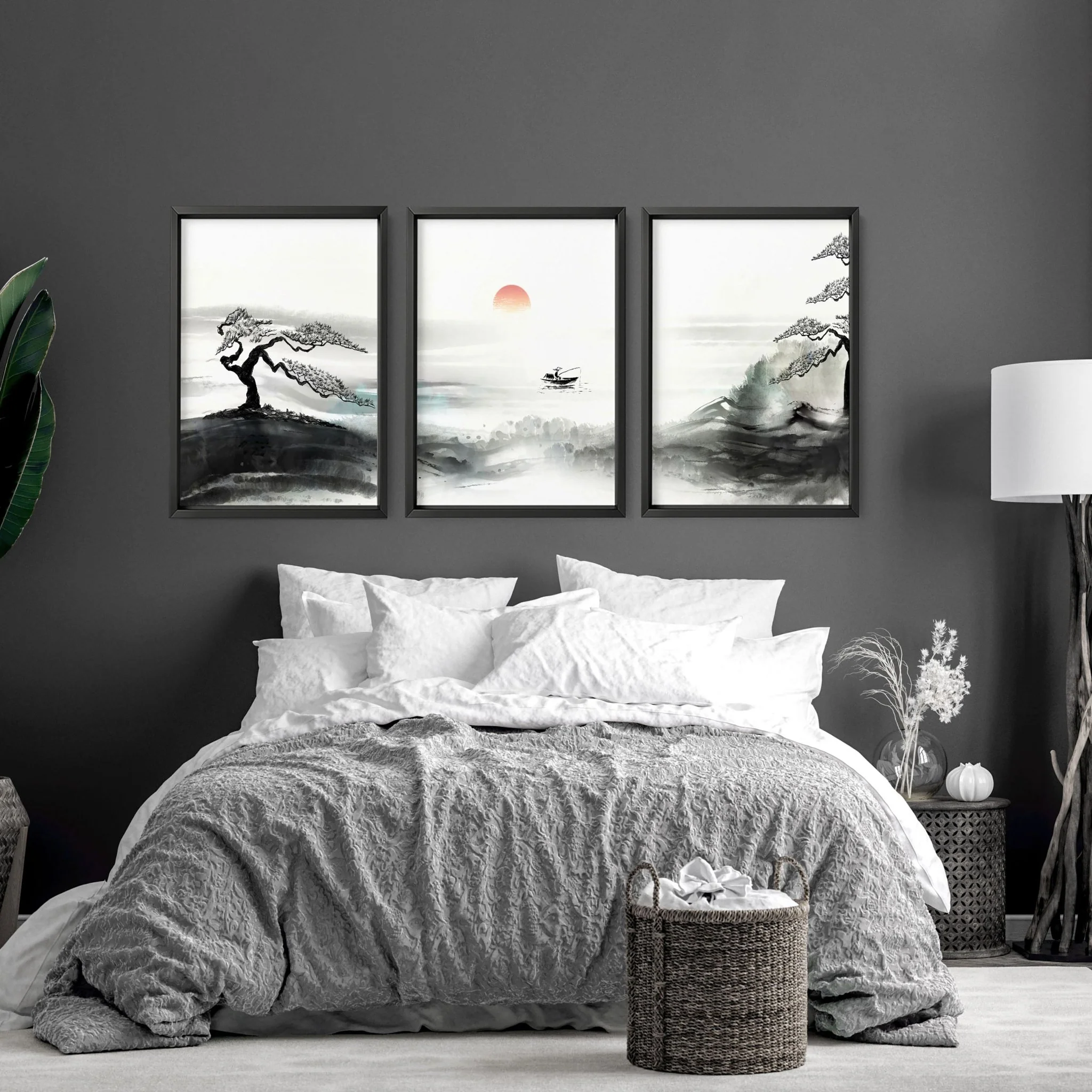 Black And White Japanese Art | Set of 3 wall art prints - Image 3