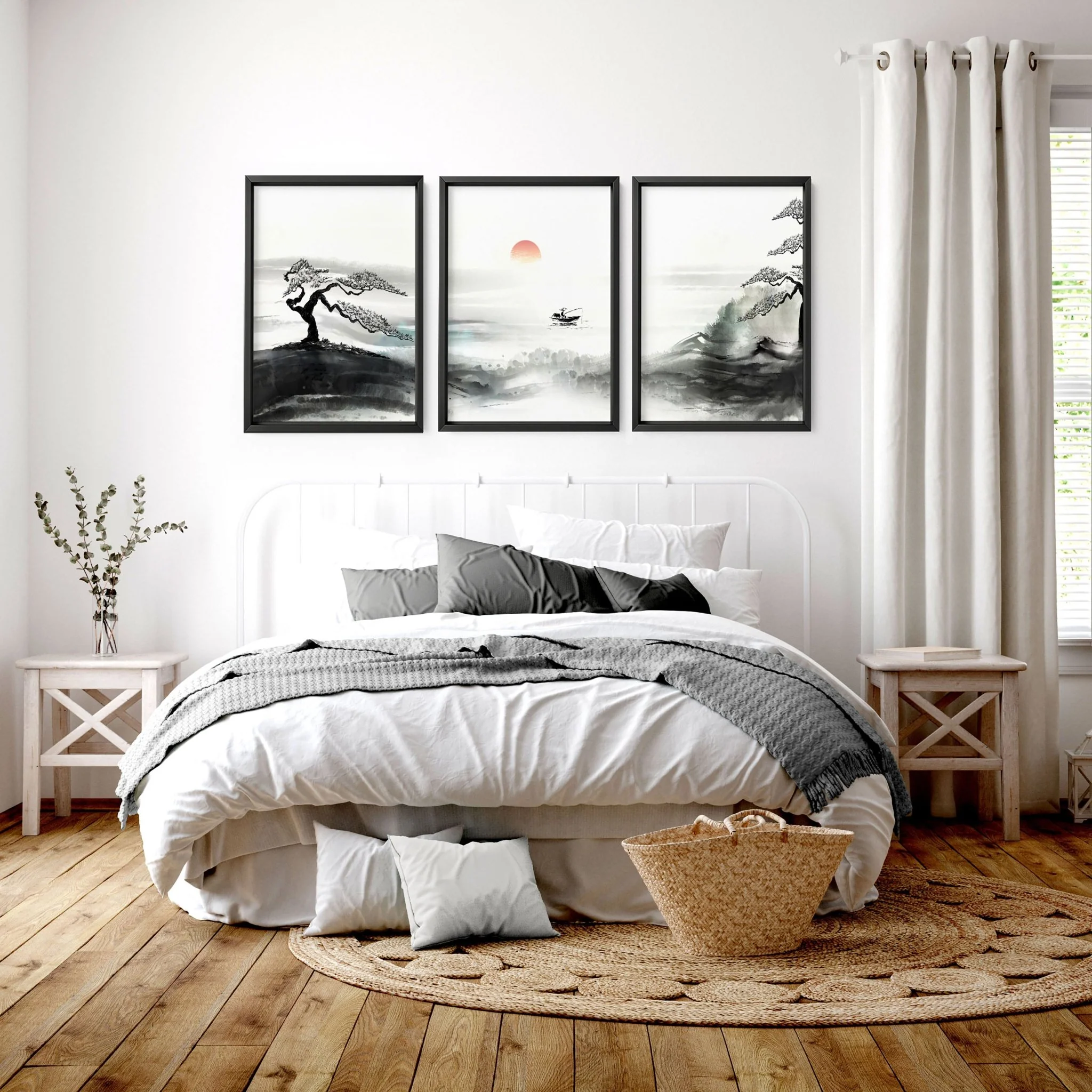 Black And White Japanese Art | Set of 3 wall art prints - Image 4