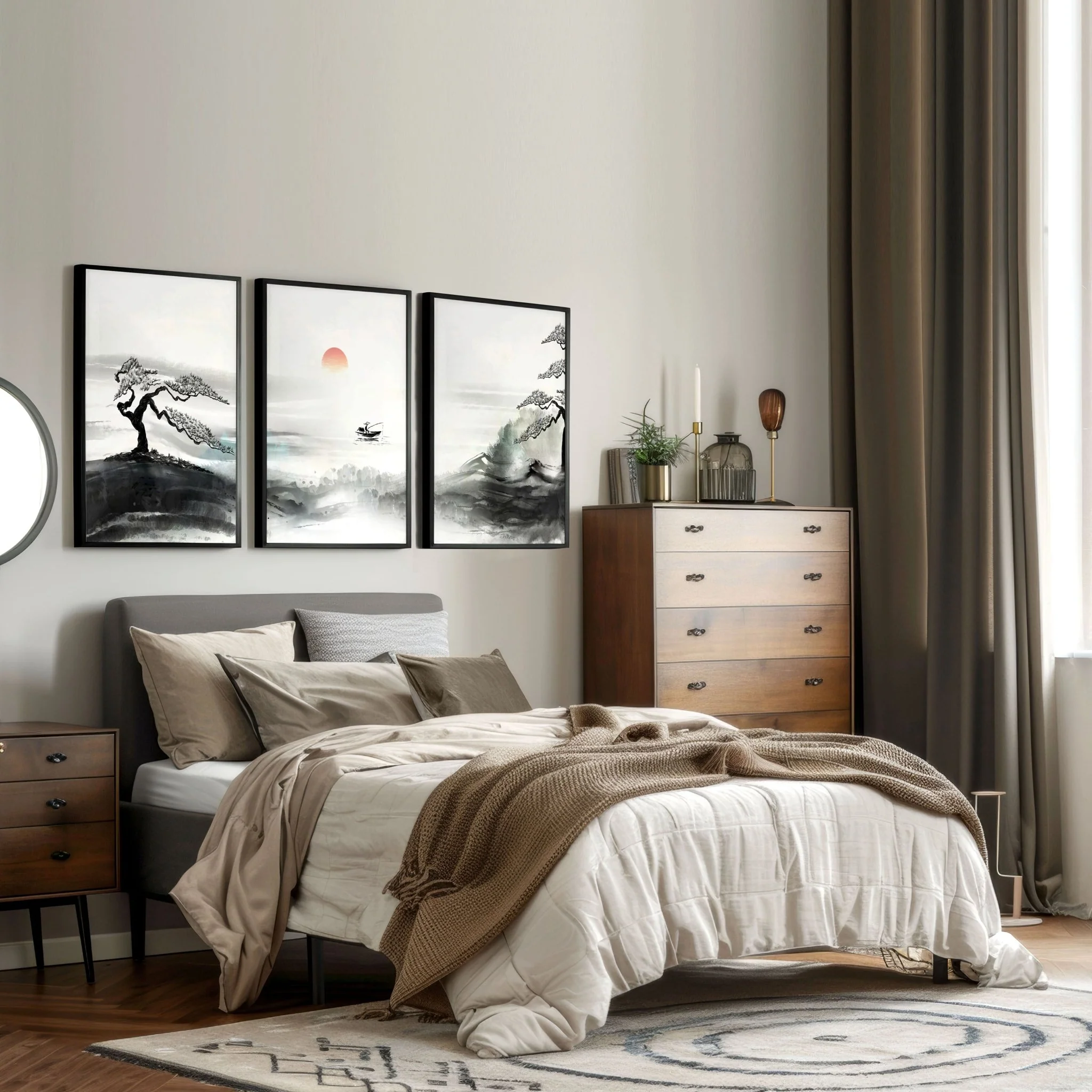 Black And White Japanese Art | Set of 3 wall art prints - Image 5