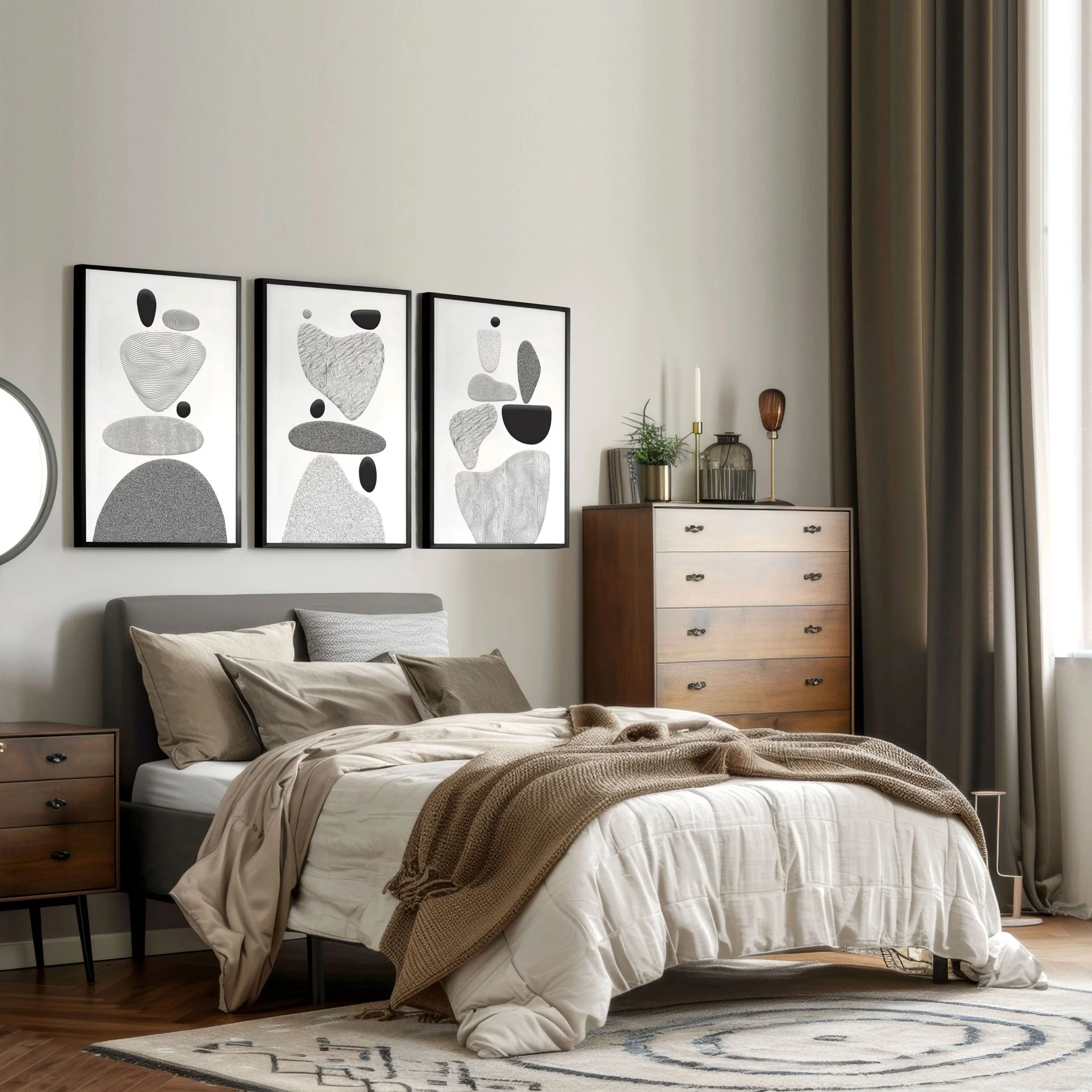 Black And White Poster Prints | Set of 3 wall art prints - Image 4