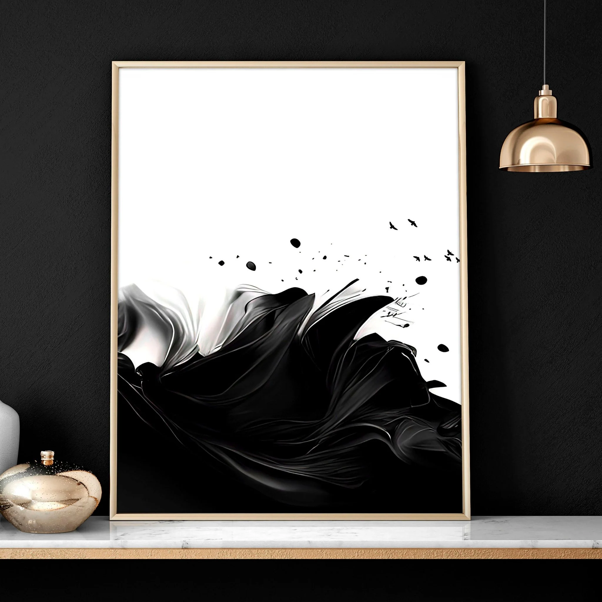 Black and white wall art | set of 3 Japanese Sunset art prints - Image 7