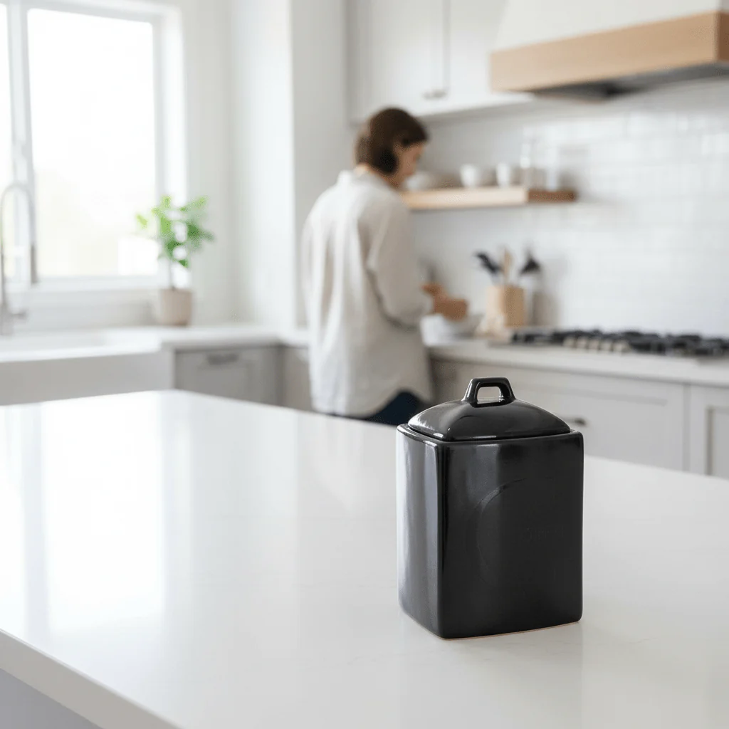 Black Text Coffee Jar - Image 2