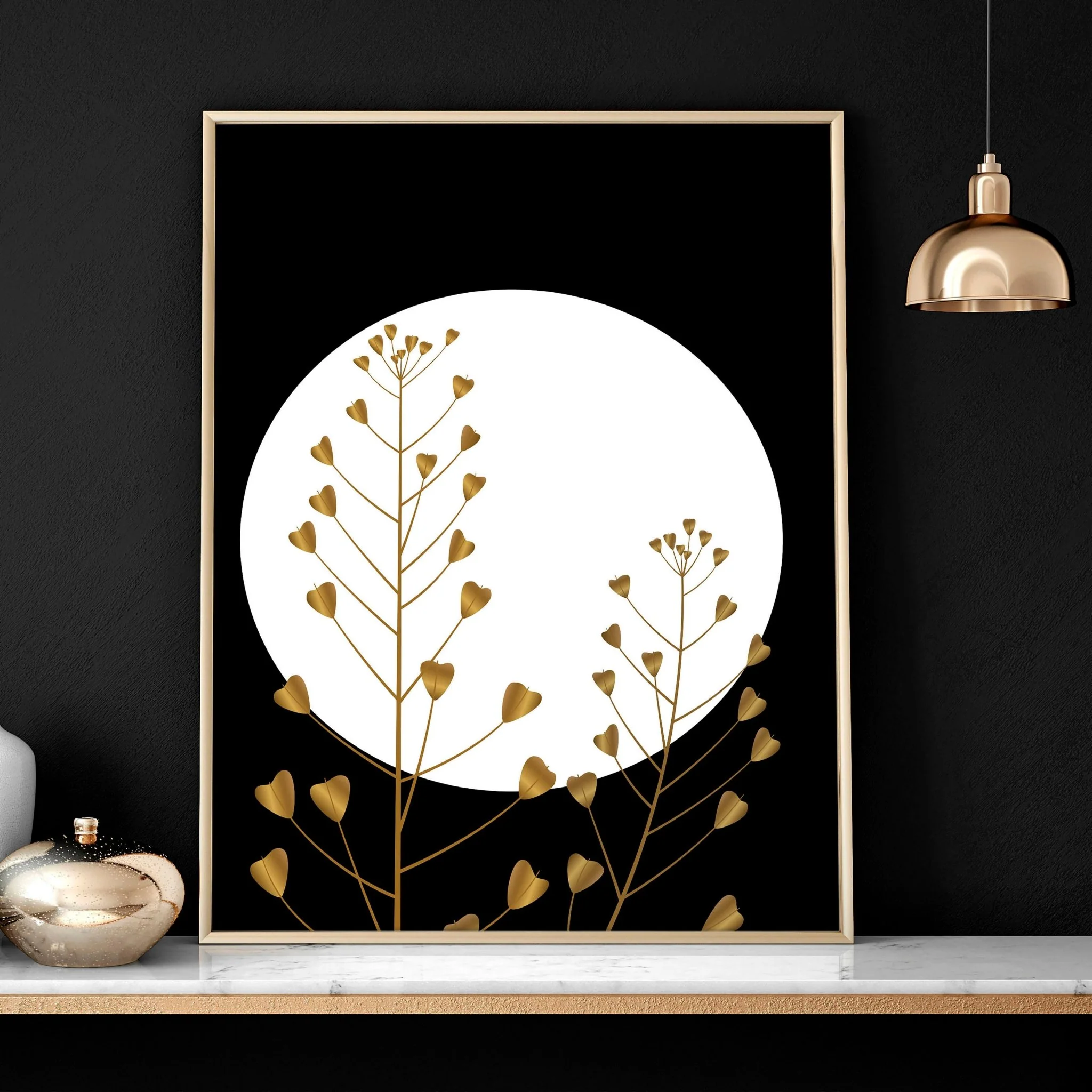 Black wall art for living room | set of 3 wall art prints - Image 4