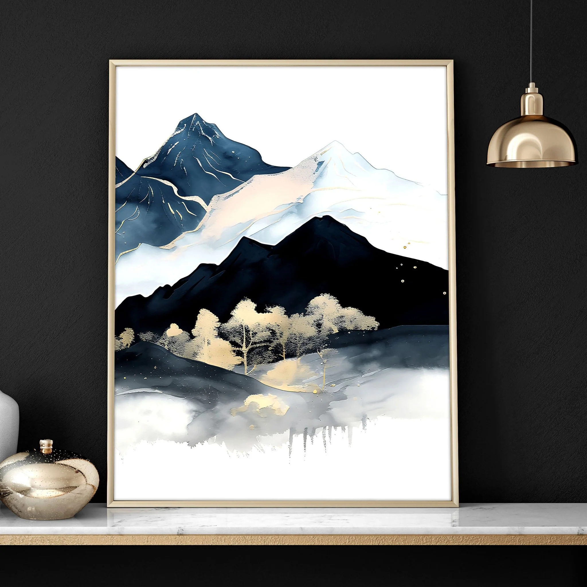 Blue Living Room Wall Art | Set of 3 wall art prints - Image 8