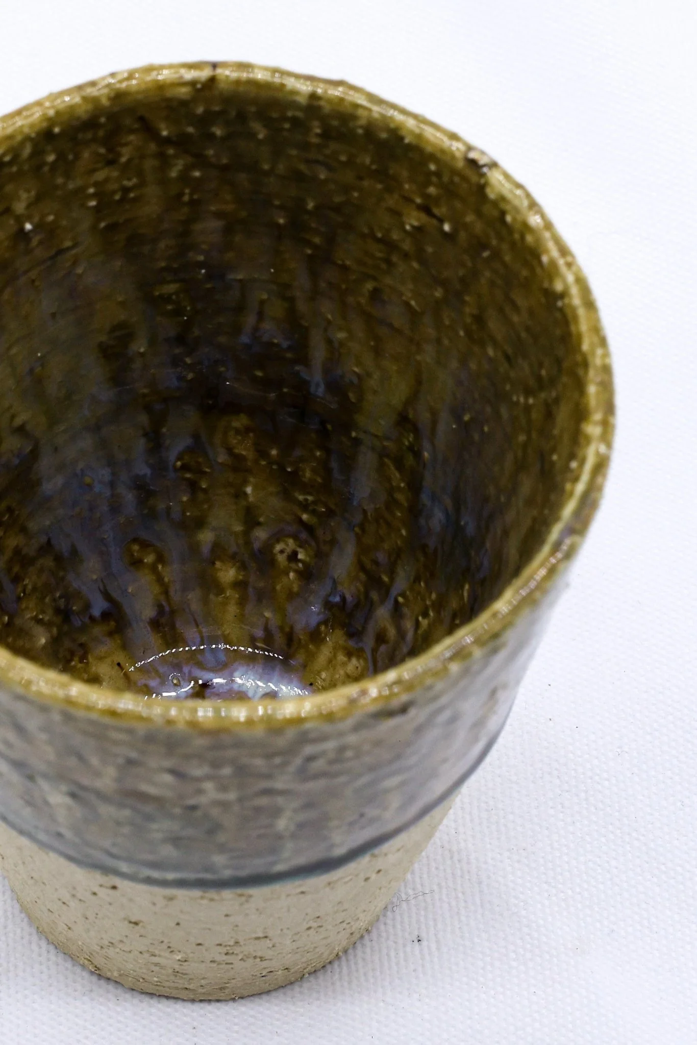 Bluverde Quadra Milled Stoneware Tall Handmade Ceramic Cup - Image 3