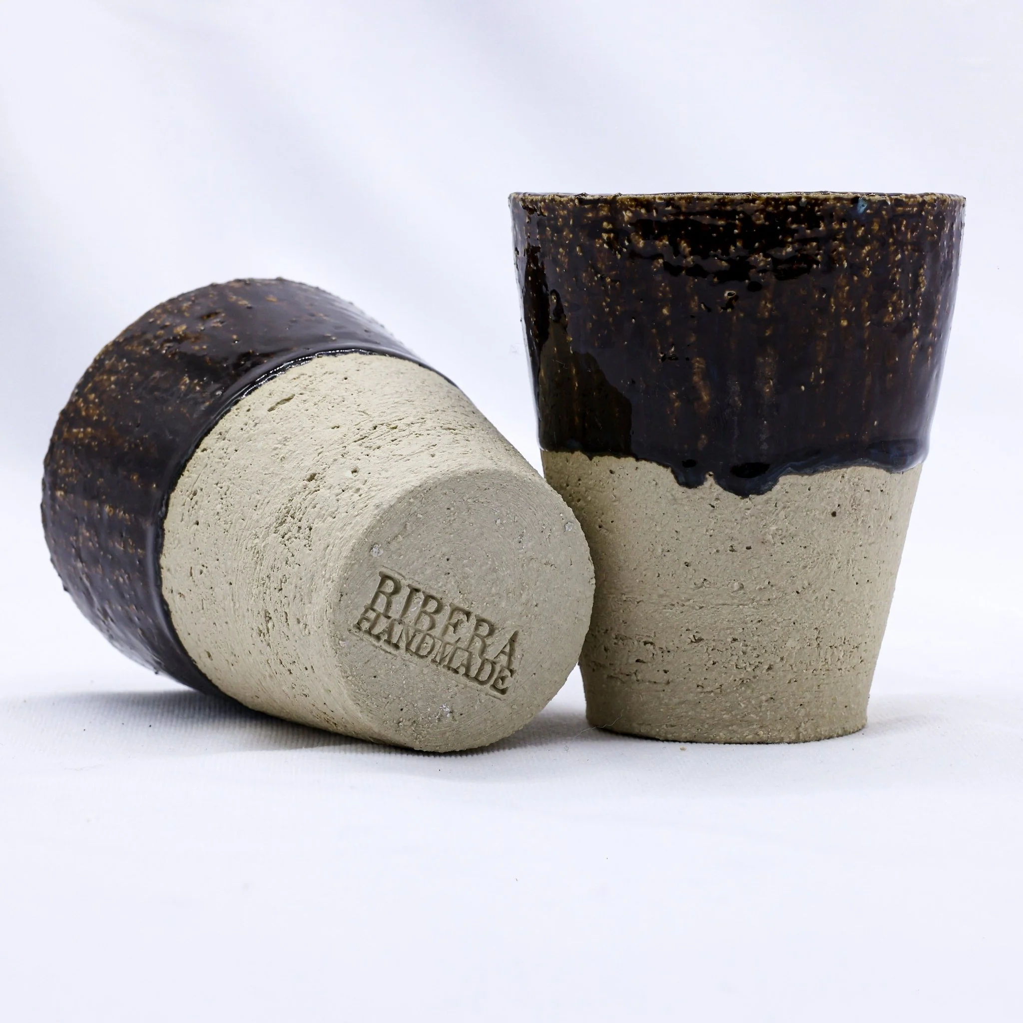 Bluvio Quadra Milled Stoneware Tall Handmade Ceramic Cup - Image 4