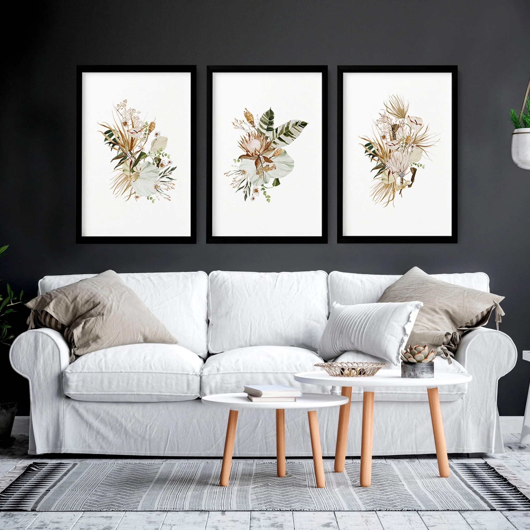 Bohemian wall art decor | Set of 3 framed wall art prints - Image 3