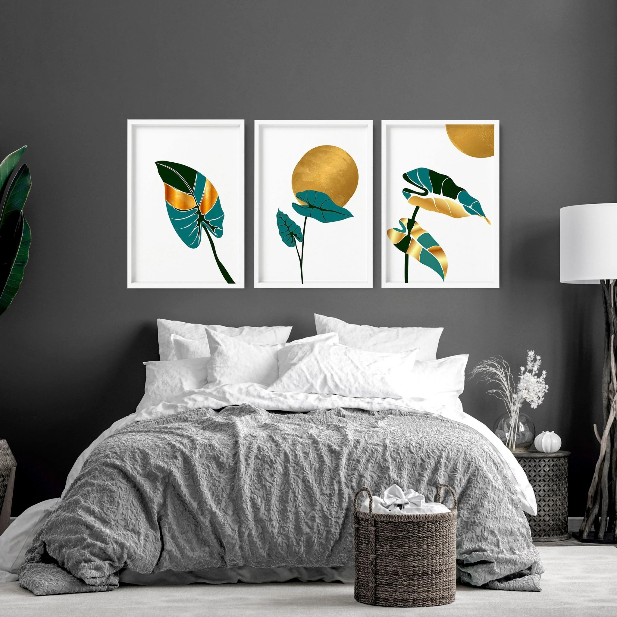 Wall art for bedroom walls | set of 3 Bohemian wall art prints - Image 2