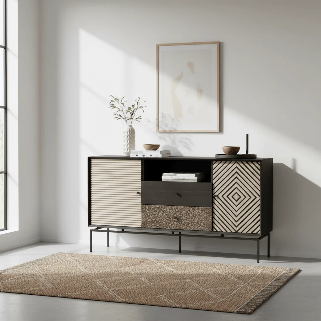 Boho 2 Door 2 Drawer Sideboard - Image 4
