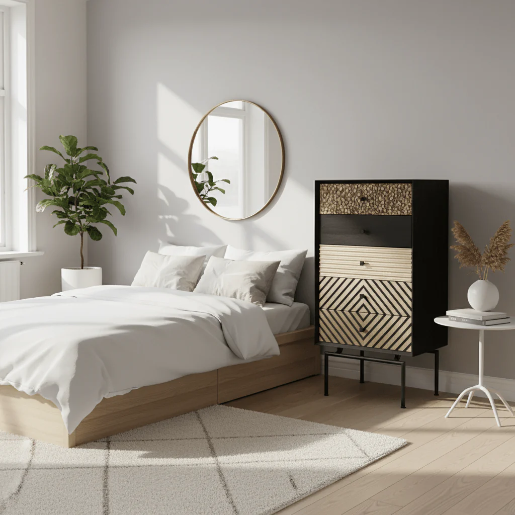 Boho 5 Drawer Cabinet - Image 3