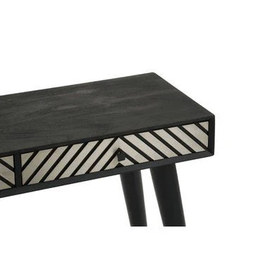 Boho Black and White Two Drawer Console Table - Image 10
