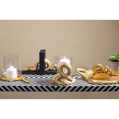 Boho Black and White Wooden Console Table - Image 8