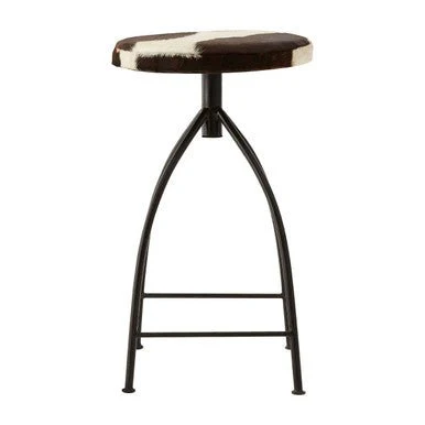 Boho Cowhide Bar Stool - Image 9