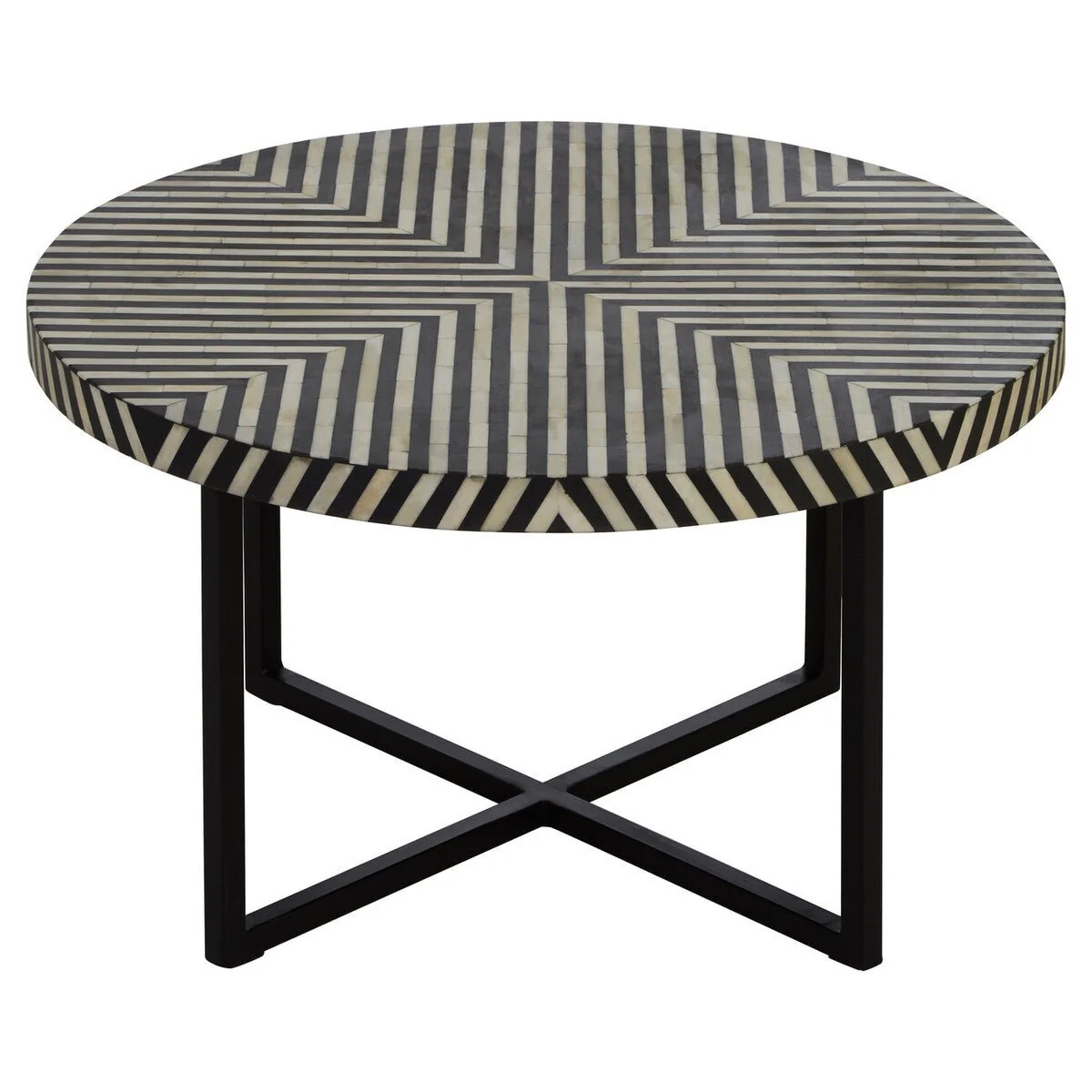 Boho Cross Base Coffee Table - Image 5