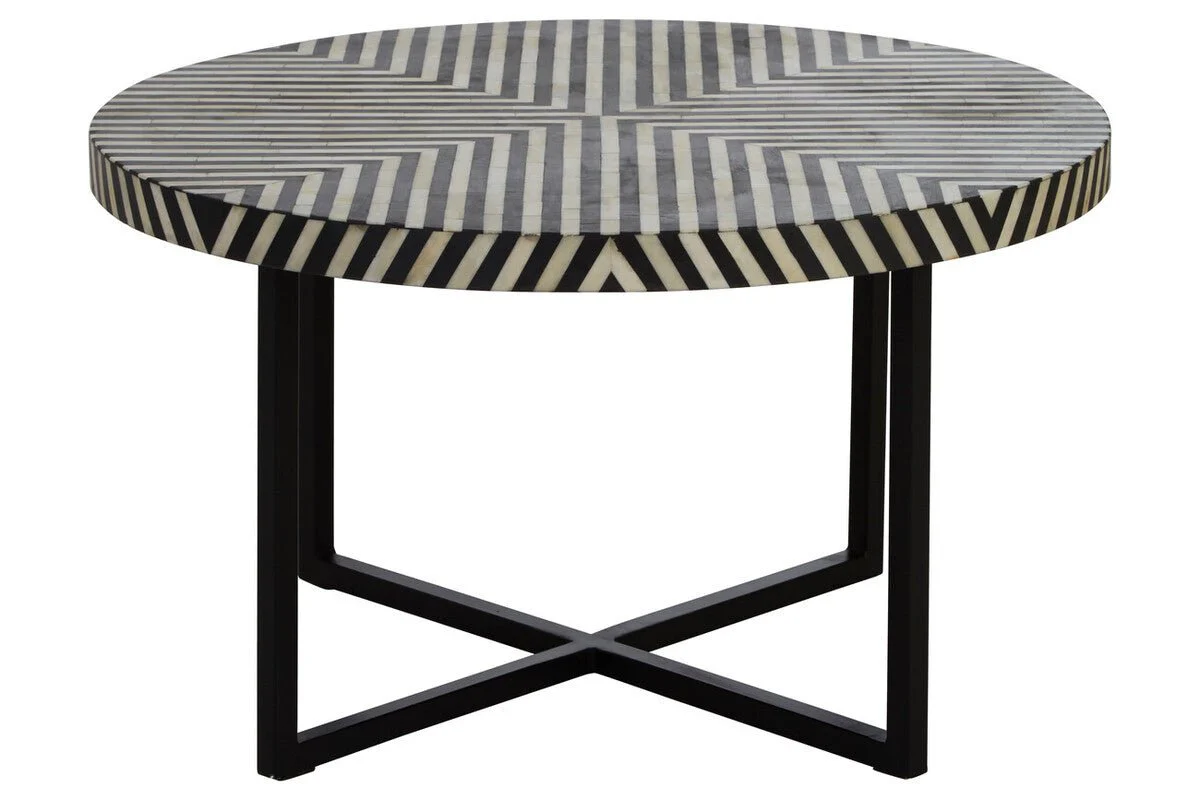 Boho Cross Base Coffee Table - Image 7