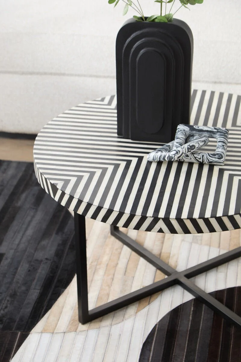 Boho Cross Base Coffee Table - Image 9