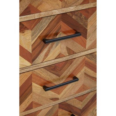 Boho Five Drawer Mango Wood Chest - Image 10