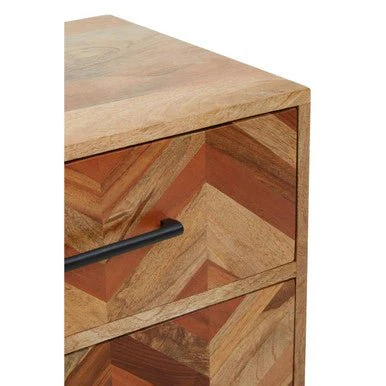 Boho Five Drawer Mango Wood Chest - Image 9