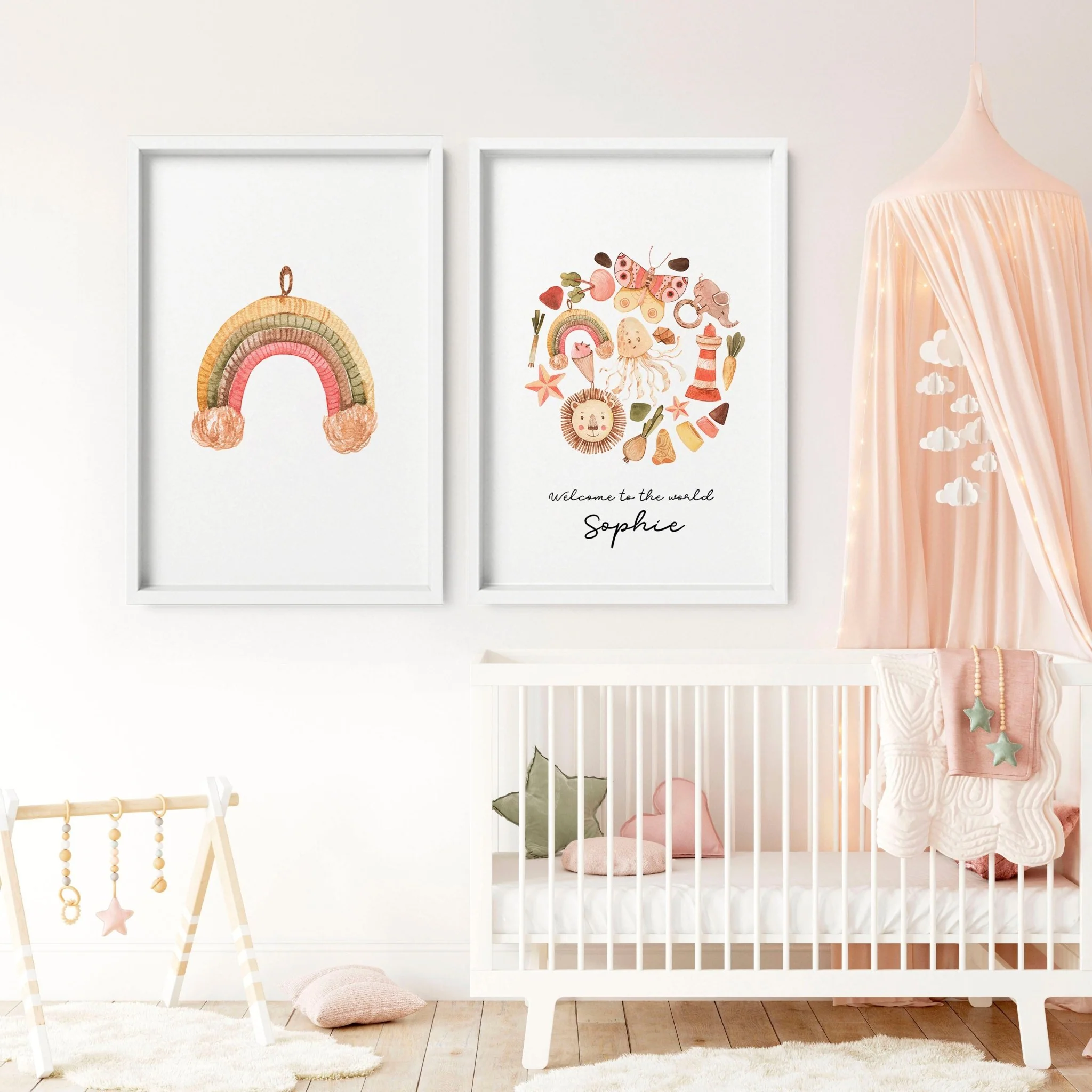 Boho nursery decor | set of 2 wall art prints - Image 5