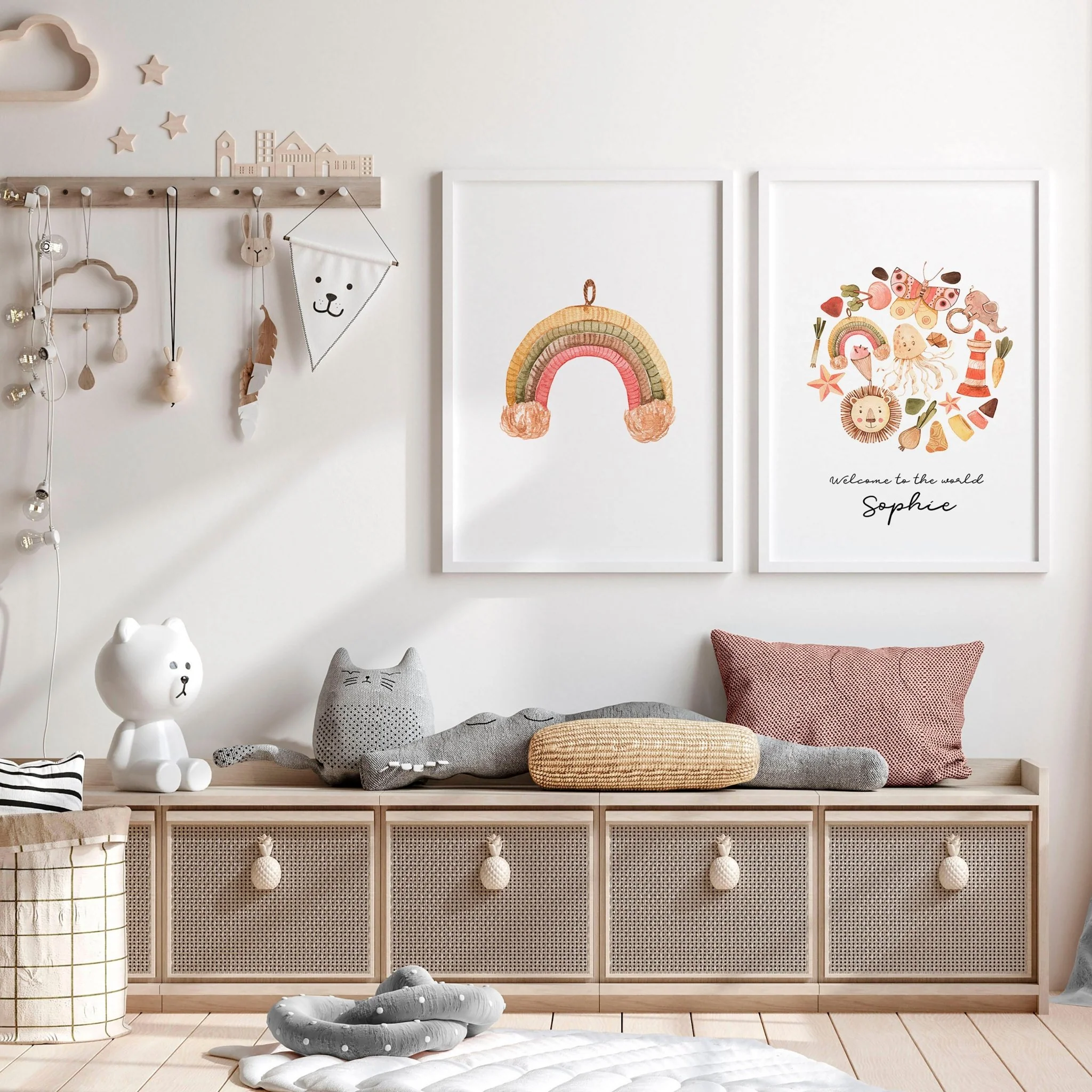Boho nursery decor | set of 2 wall art prints - Image 6