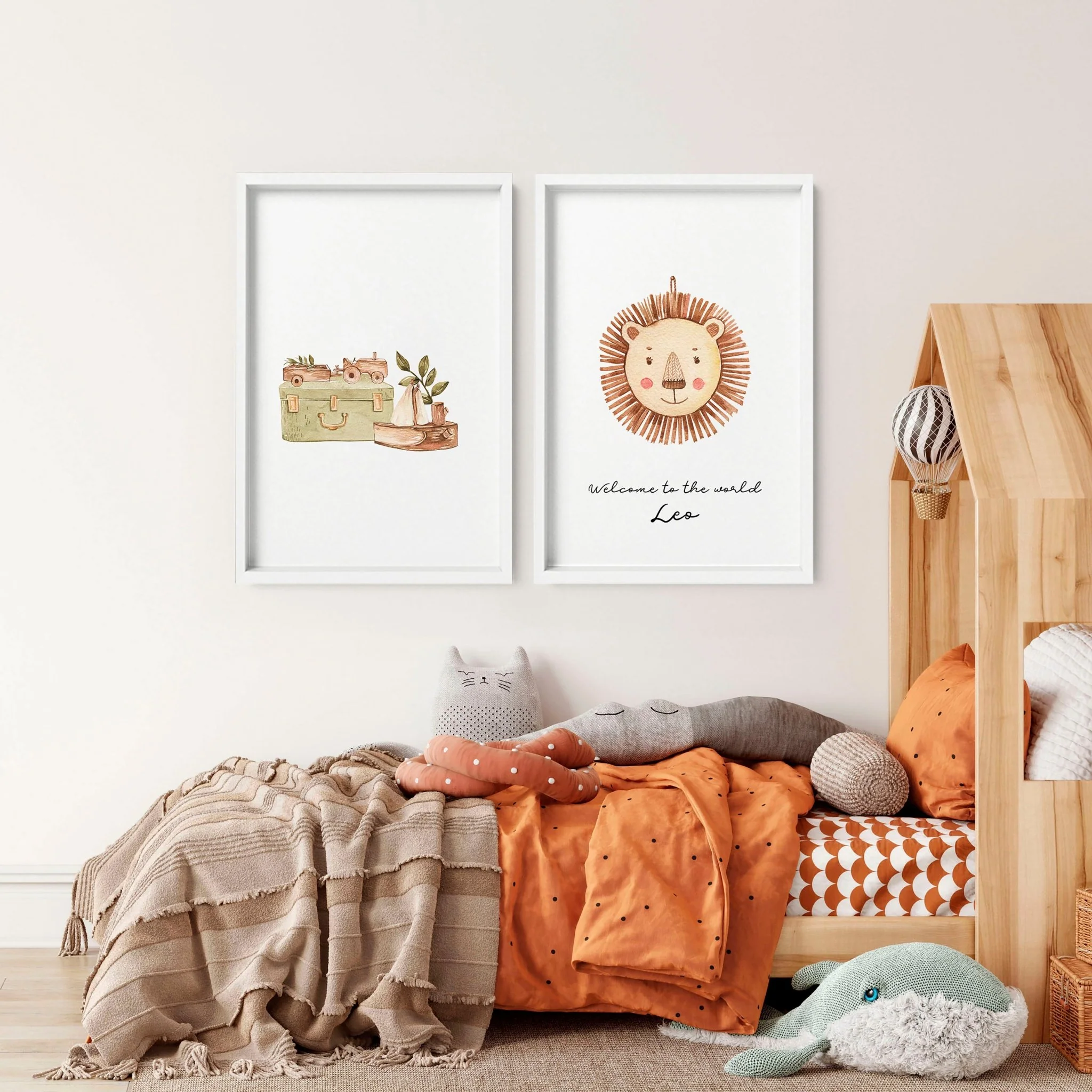 Wall art for Safari nurseries | set of 2 Boho wall art prints - Image 3