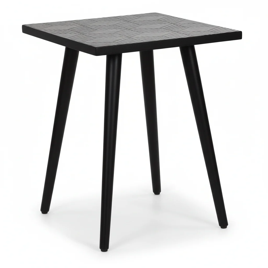 Boho Side Table With Angular Base