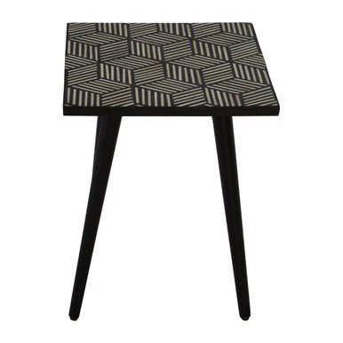 Boho Side Table With Angular Base - Image 6