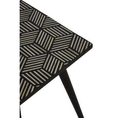 Boho Side Table With Angular Base - Image 7
