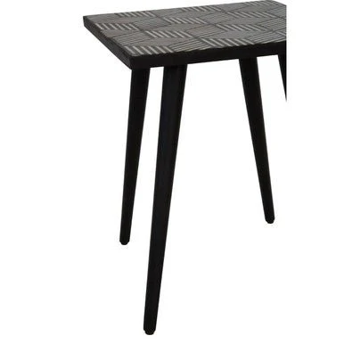 Boho Side Table With Angular Base - Image 8