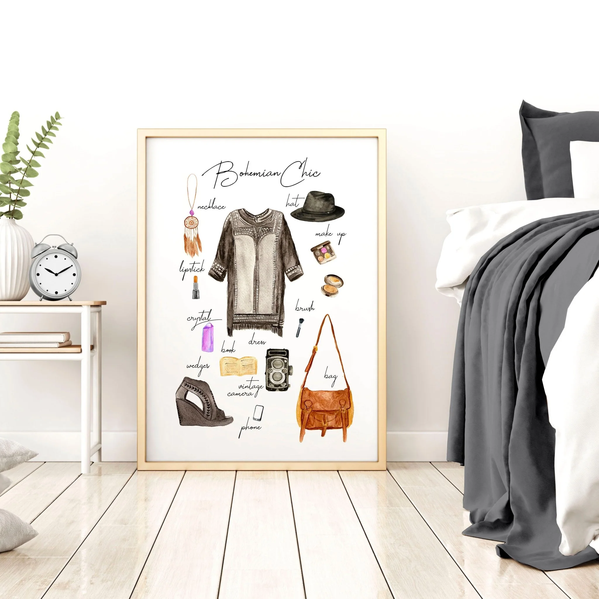 Boho style home decoration | Fashion Wall Art Print - Image 3