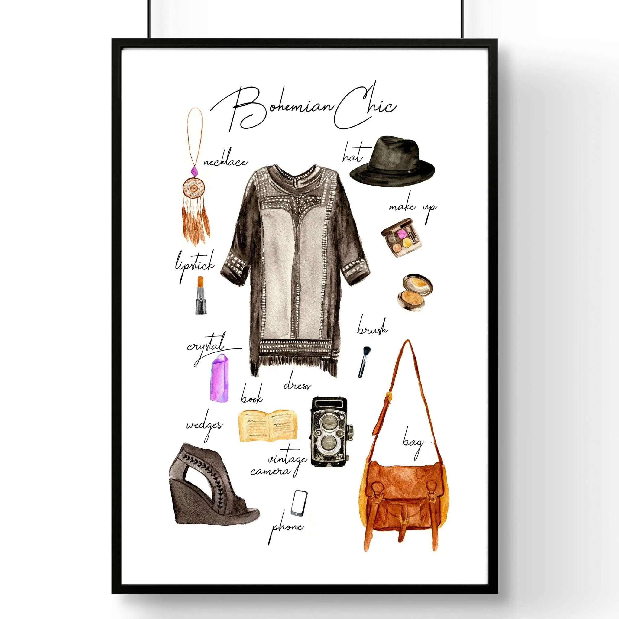 Boho style home decoration | Fashion Wall Art Print - Image 7