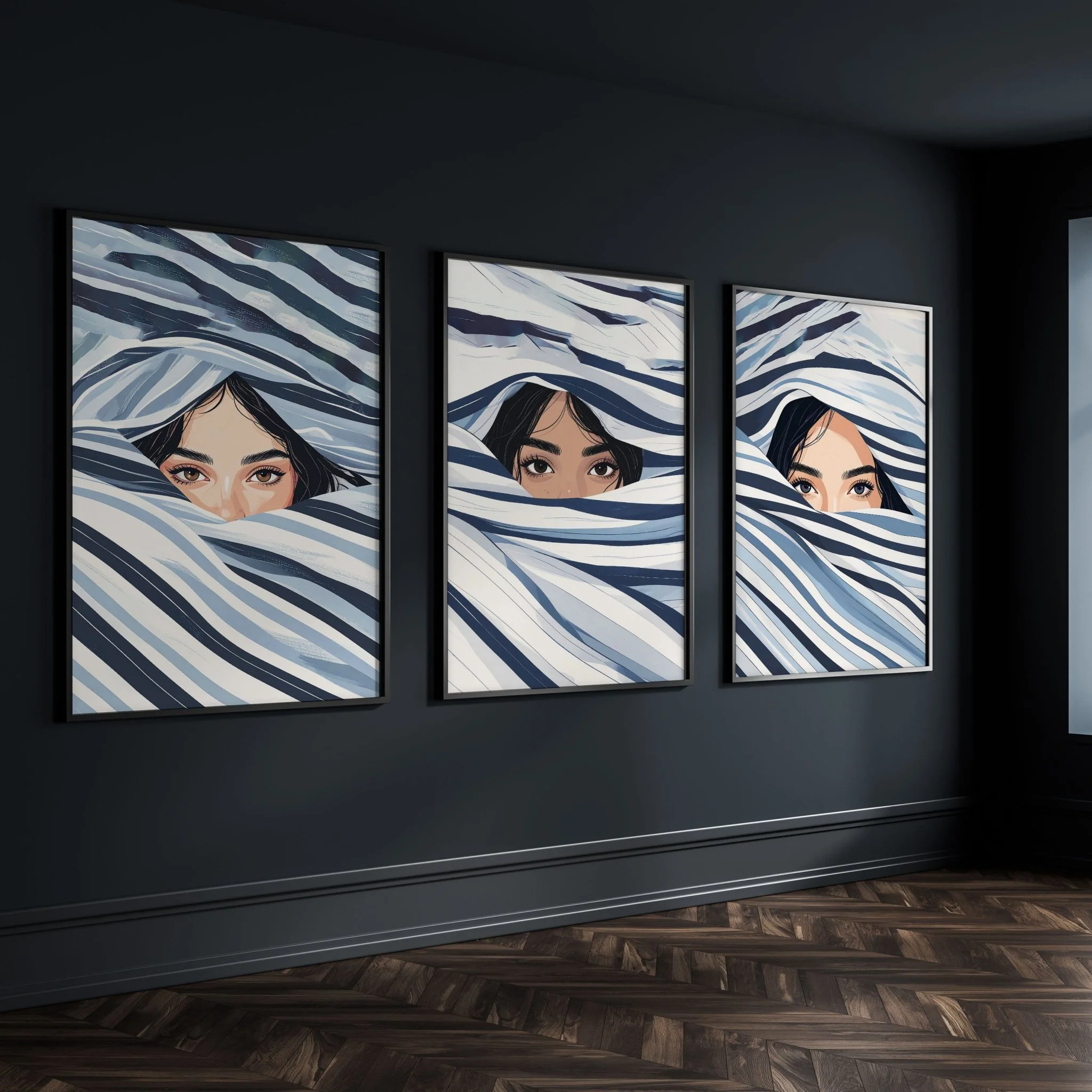 Boho Style Wall Decor | Set of 3 Boho Women Wall art Prints - Image 3