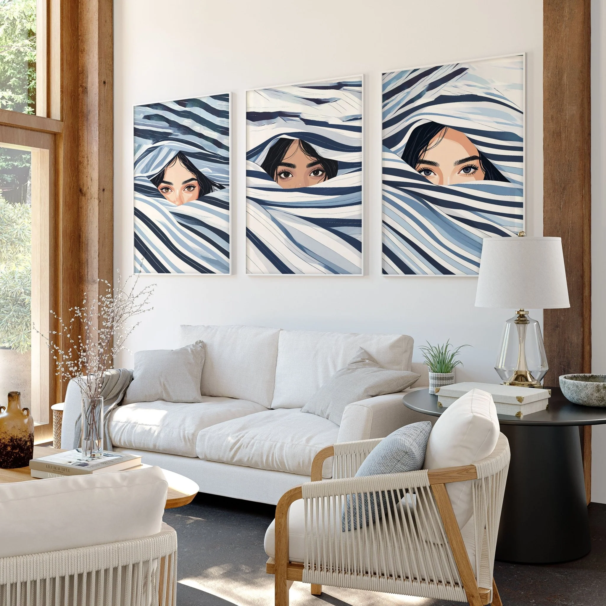 Boho Style Wall Decor | Set of 3 Boho Women Wall art Prints - Image 4