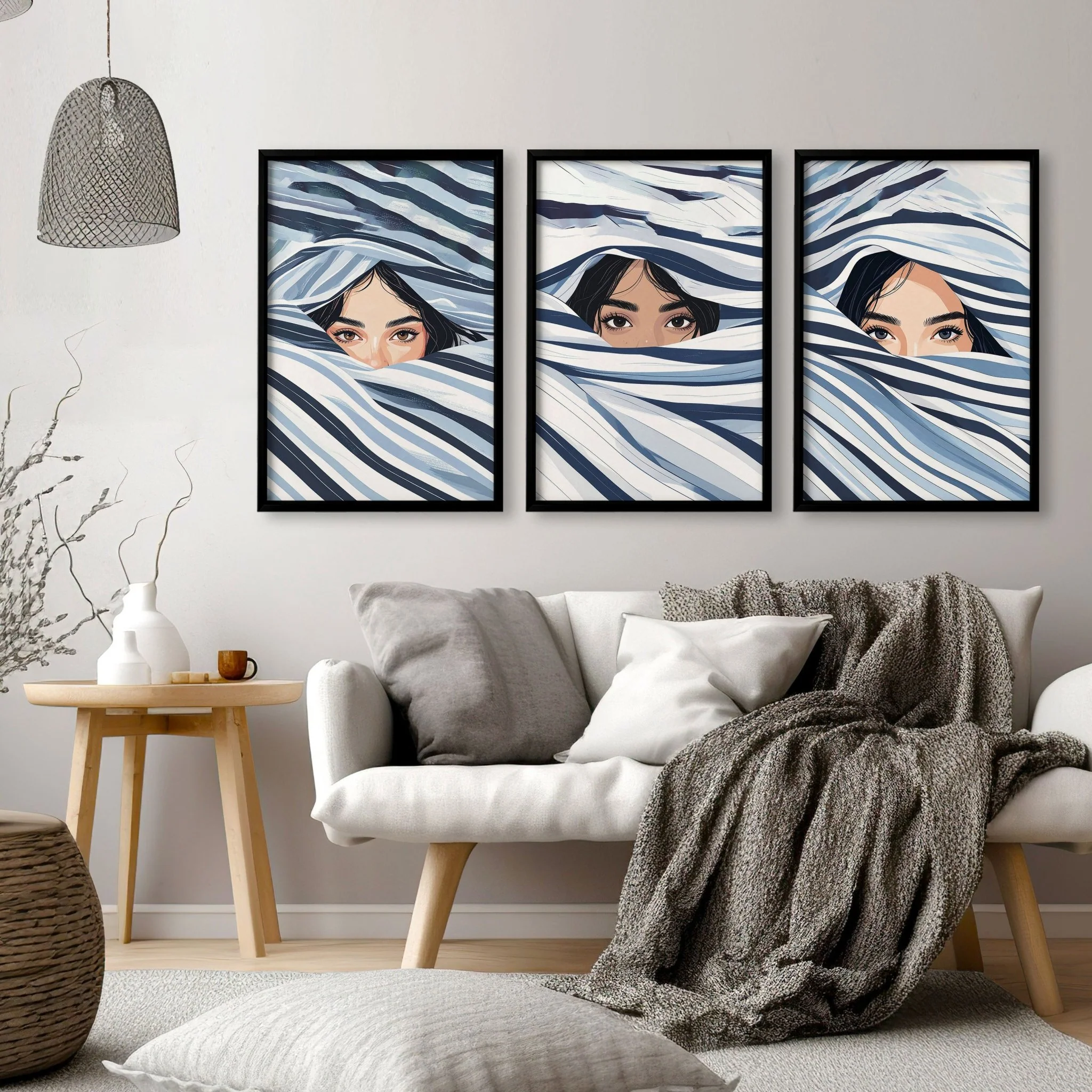Boho Style Wall Decor | Set of 3 Boho Women Wall art Prints - Image 5