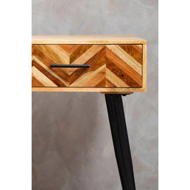 Boho Two Drawer Mango Wood Console Table - Image 8