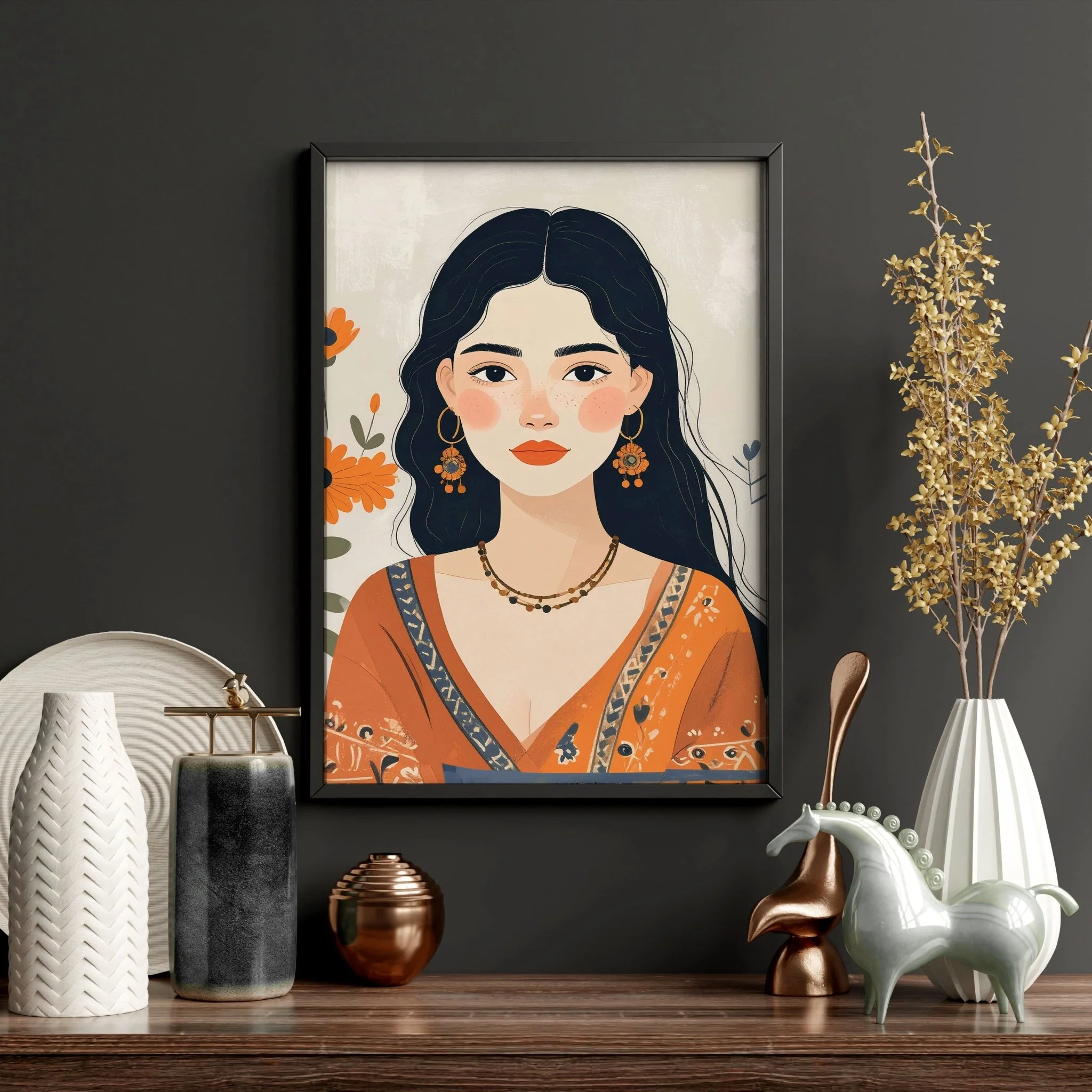 Boho Wall Art Decor | Set of 3 Boho Women Wall art Prints - Image 11