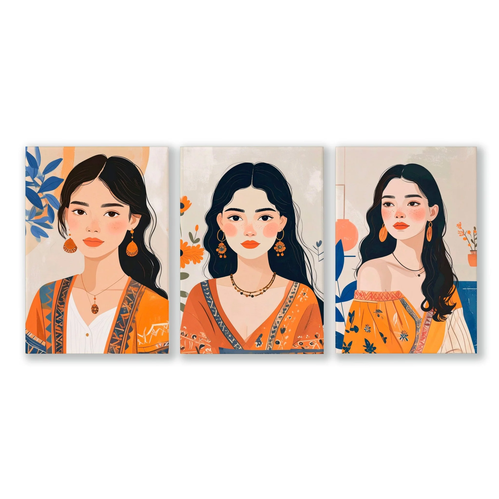 Boho Wall Art Decor | Set of 3 Boho Women Wall art Prints - Image 17