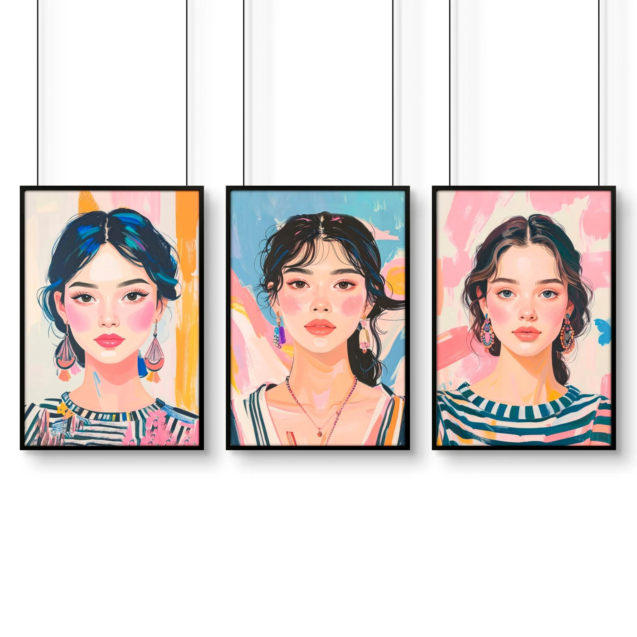 Boho Wall Art | Set of 3 Boho Women Wall art Prints - Image 10