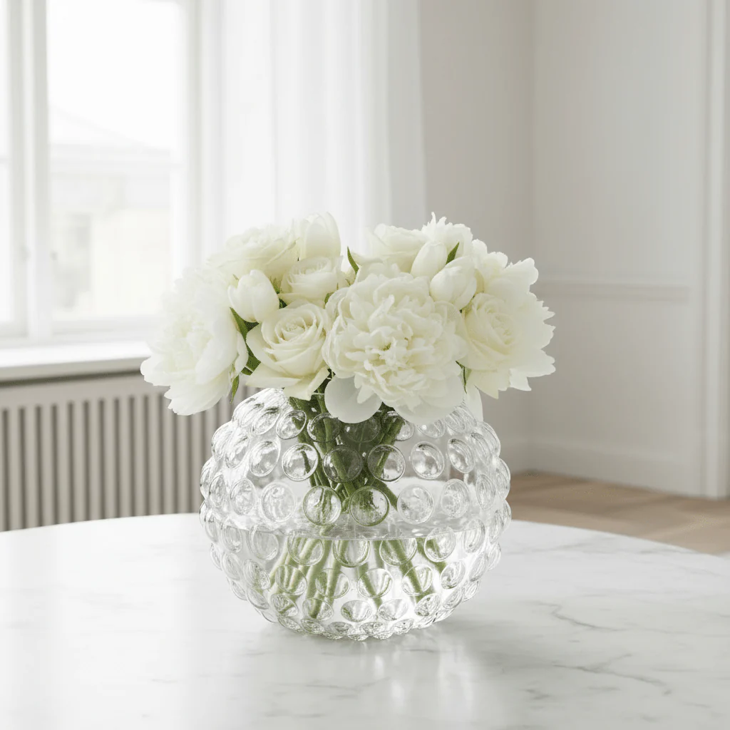 Bolla Large Round Clear Glass Vase - Image 5