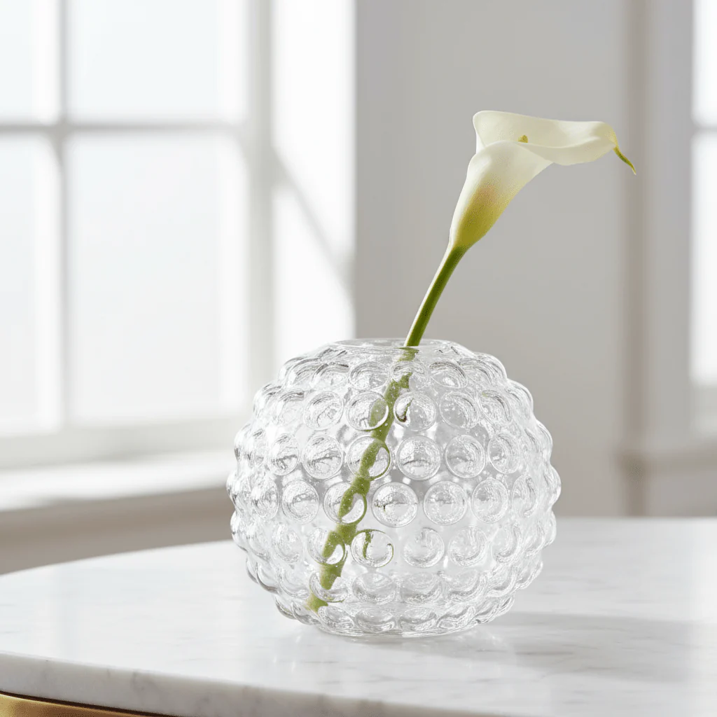 Bolla Small Round Clear Glass Vase - Image 6