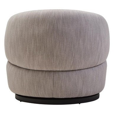 Bordo Textured Grey Curved Swivel Chair - Image 7