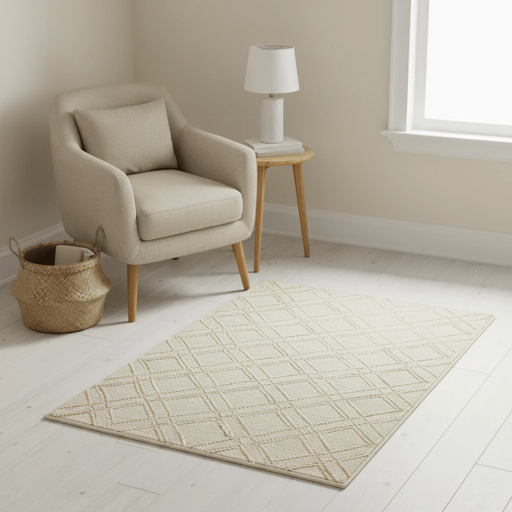 Bosie Jango Small Geometric Iovry Rug