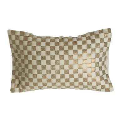 Bosie Kensington Townhouse Cream And Gold Check Cushion - Image 4