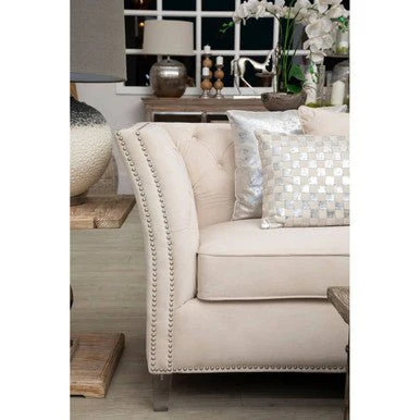 Bosie Kensington Townhouse Crush Leather Effect Silver Cushion - Image 6