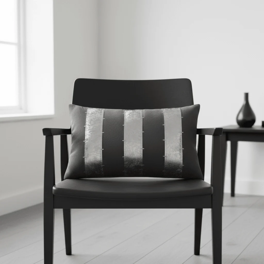 Bosie Kensington Townhouse Grey and Silver Cushion - Image 4