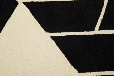 Bosie Milana Large Black and White Geometric Rug - Image 10