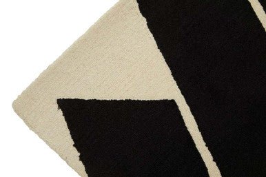 Bosie Milana Large Black and White Geometric Rug - Image 9