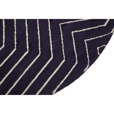 Bosie Moyo Blue And White Round Rug - Image 3