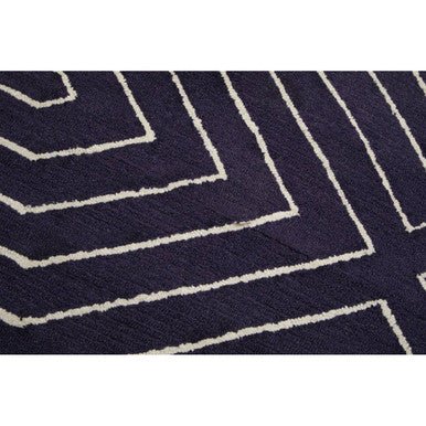 Bosie Moyo Blue And White Round Rug - Image 4
